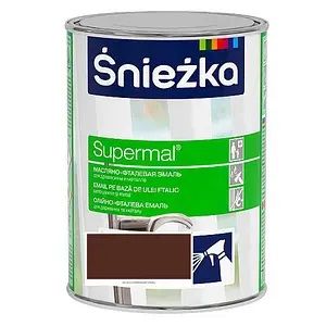 Краска масляно-фталевая эмаль Sniezka PL 0,8 л коричневая