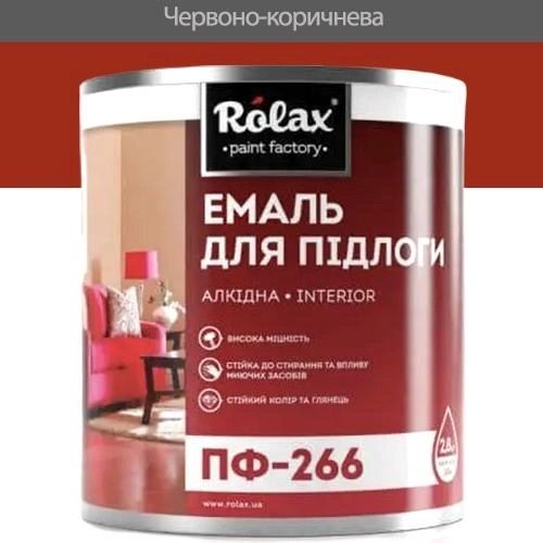 Фарба ПФ-266 Червоно-коричнева 2,8 кг РОЛАКС