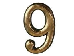 Цифра №9 пластиковая 50х20 мм