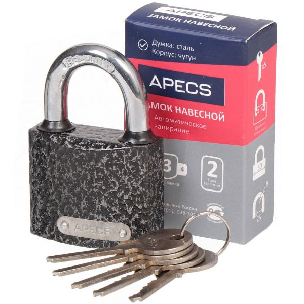 Замок висячий Apecs 63 мм