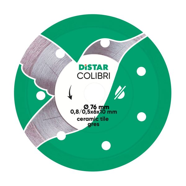 Диск алмазний для кераміки Distar Colibri 76x0,8 мм