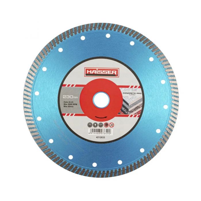 Диск алмазний HAISSER Turbo CONCRETE PRO 230х3.0х10х22,23