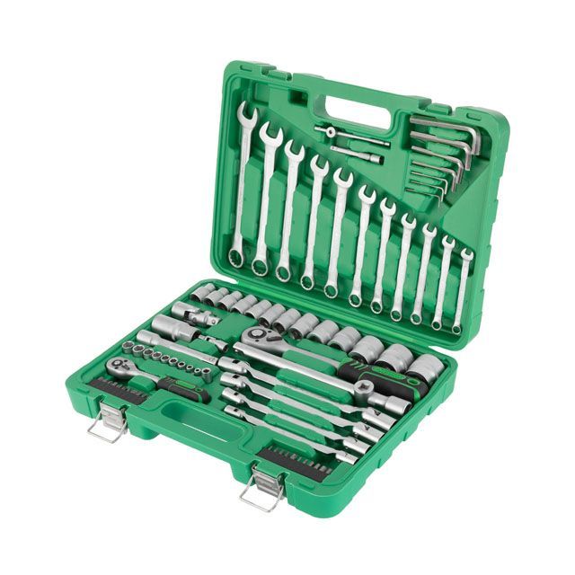 Набір інструментів 77ед 1/2" и 1/4 INTERTOOL ET- 6077SP