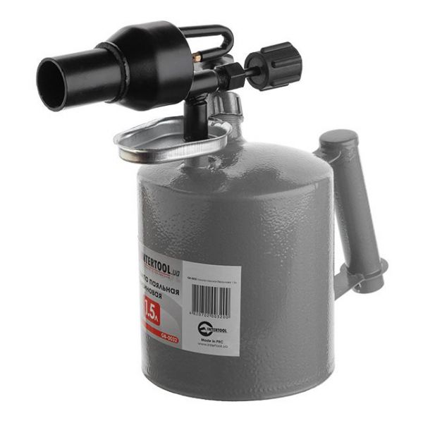 Лампа паяльная бензиновая 1,5л Intertool GB- 0032