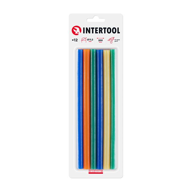 Стрижні клейові кольорові 12 мм INTERTOOL  RT- 1028
