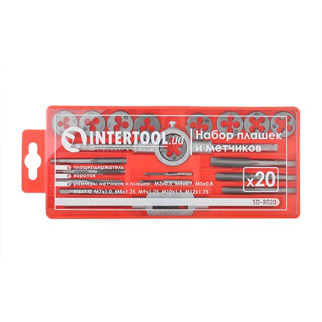 Набір плашек и метчиків 20 шт INTERTOOL  SD- 8020