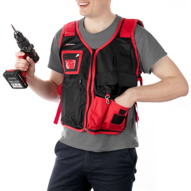 Жилет будівельний 7 карманів INTERTOOL SP- 1001
