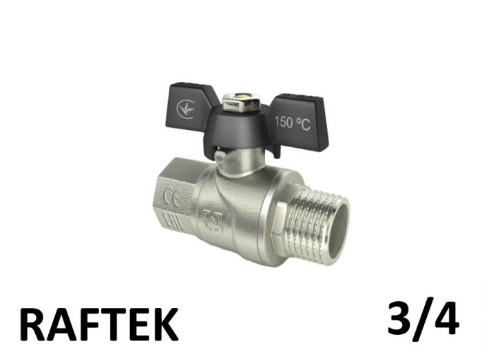 Кран метелик "3\4" н\вн RAFTEC вальве