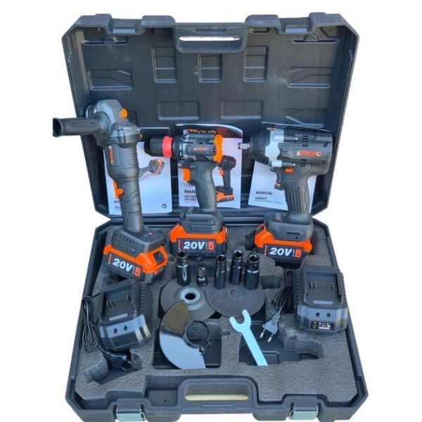 Набір акумуляторних інструментів PA185SET PRO Stromo 3АКБ