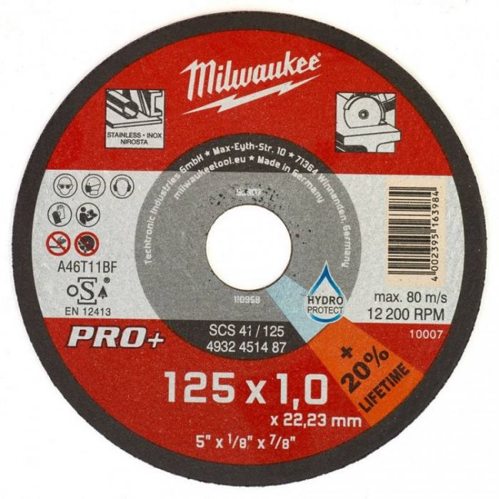 Круг відрізний MILWAUKEE 125 (1,0)